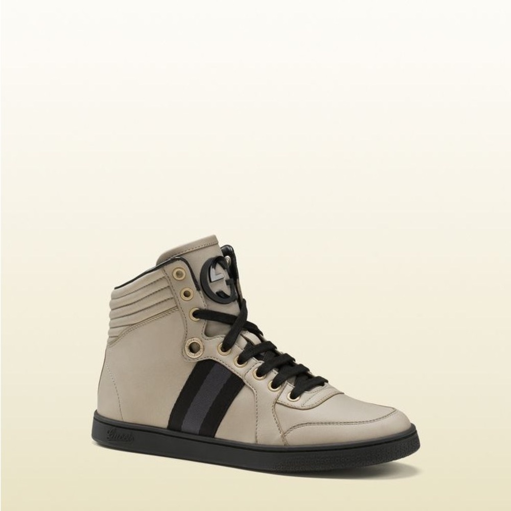 Gucci High Top Sneakers Gray Made In Italy 9.5 Gucci Size(10 US Size). Dapper